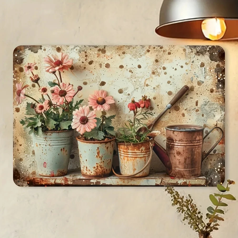 Indoor/Outdoor Wall Decor for Home, Bedroom, Restaurant, Bar, Cafe, School, Library & Garage, Metal Wall Art Decor