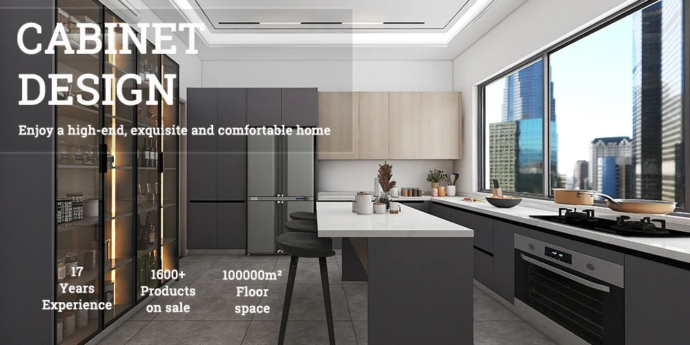 Kitchen Full Set Modern Smart Outdoor Stainless Steel  with Built-in Refrigerator and BBQ Grill for Home and Garden