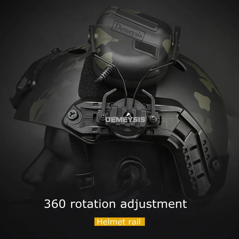 Tactical Helmet Accessories Airsoft Headset Holder Fast Helmets Rail Adapter Set Adjustable Rail Suspension Bracket