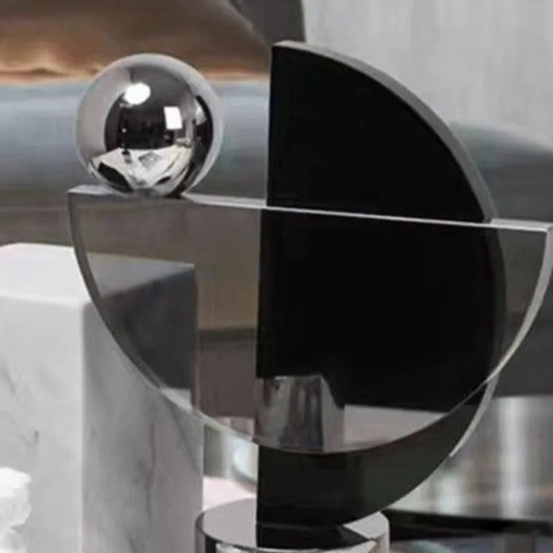 Simple Transparent Entrance Hall Ornaments Creative Geometric Shape Dining Table Decoration Crafts Luxury Bedroom Home Decor