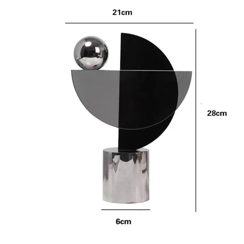 Simple Transparent Entrance Hall Ornaments Creative Geometric Shape Dining Table Decoration Crafts Luxury Bedroom Home Decor