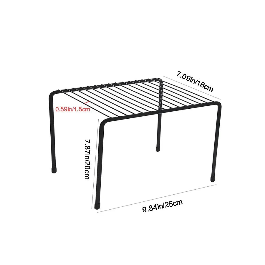 Kitchen Storage Rack, Wrought Iron Seasoning Rack, Countertop Sink, Floor-Standing Bowl and Plate Storage Rack