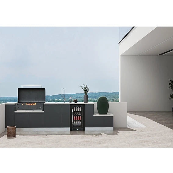 Kitchen Full Set Modern Smart Outdoor Stainless Steel  with Built-in Refrigerator and BBQ Grill for Home and Garden